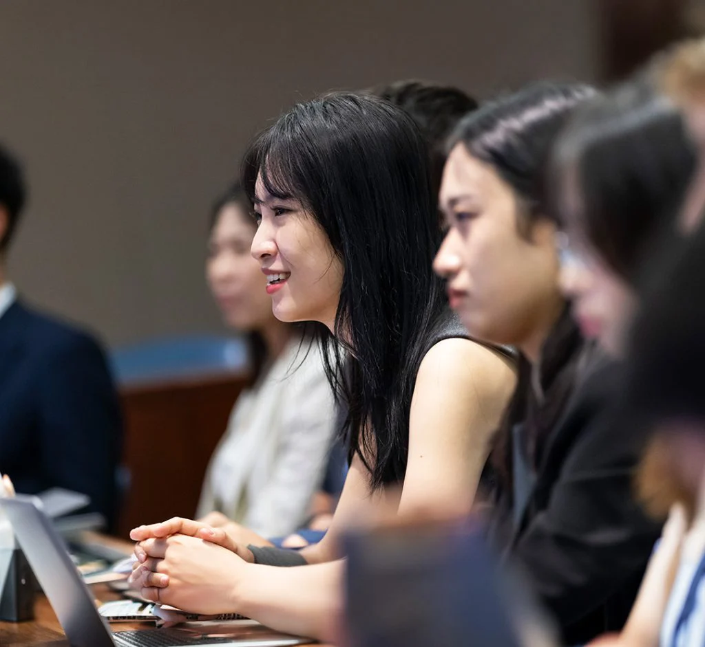 LL.M. students listening during a class discussion